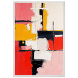 Urban Pulse Abstract Poster – Gift for Art Lovers - - Wooden Framed Posters