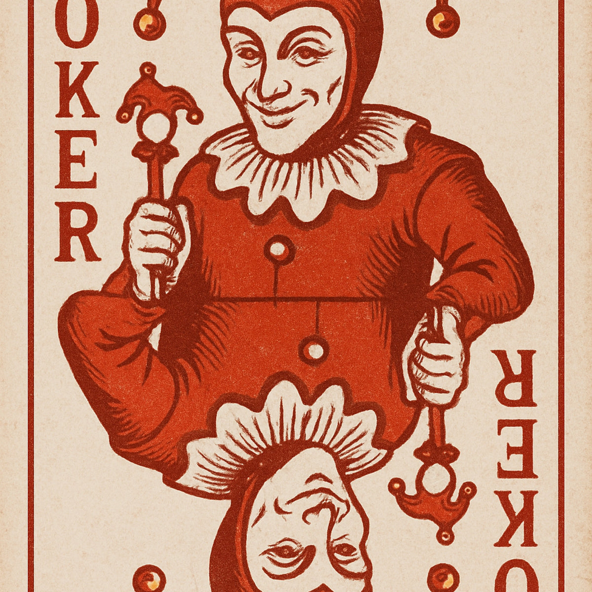 Vintage Jokers - Metal and Wooden Framed Poster - - Framed Posters