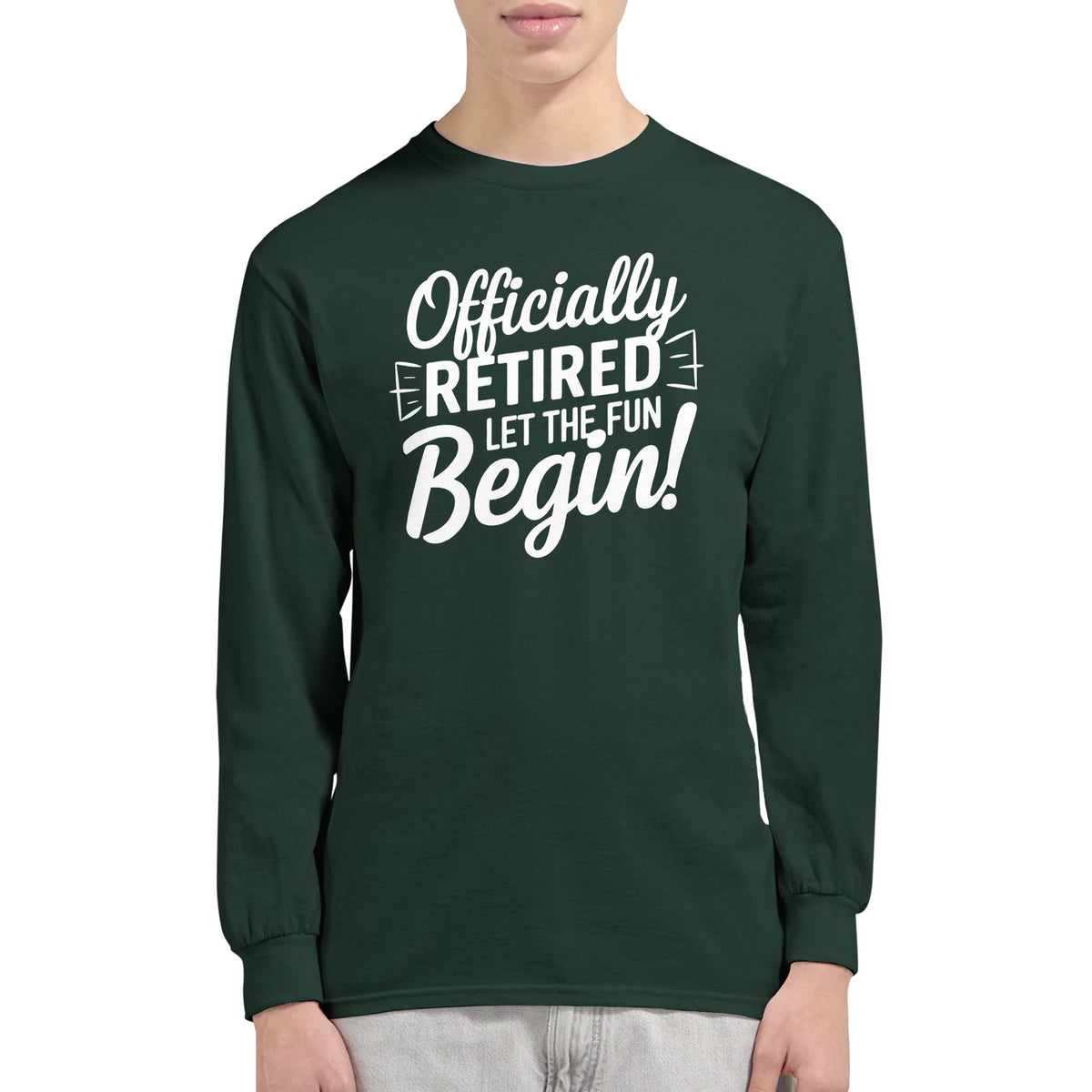 Officially Retired Long-sleeve Tee for Colleagues - - Long Sleeves T-shirts