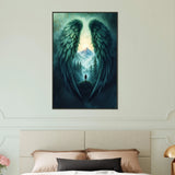 Wings of Solitude - Framed Angelic Art - - Metal Framed Posters
