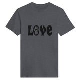 LOVE - Let Your Shirt Speak for You - Dark Heather - Print Material