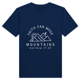 Faith in Motion - Inspired by Matthew 17:20 - Navy - T-shirts