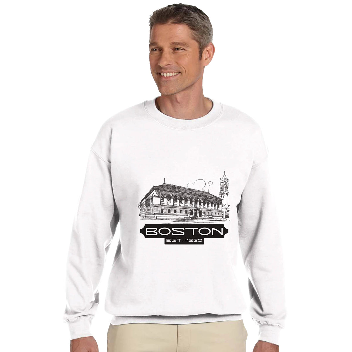 Historic Boston - Est. 1630 Tribute - - Crewneck Sweatshirts