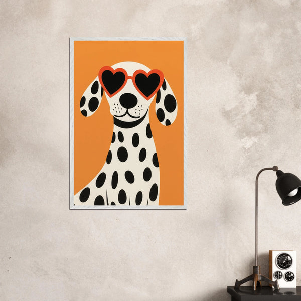Cool Dalmatian Wooden Framed Poster – Dog Lover Gift - - Wooden Framed Posters