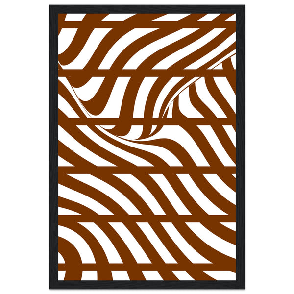 Flowing Lines - Contemporary Wall Art - 30x45 cm 12x18″ Black frame - Wooden Framed Posters