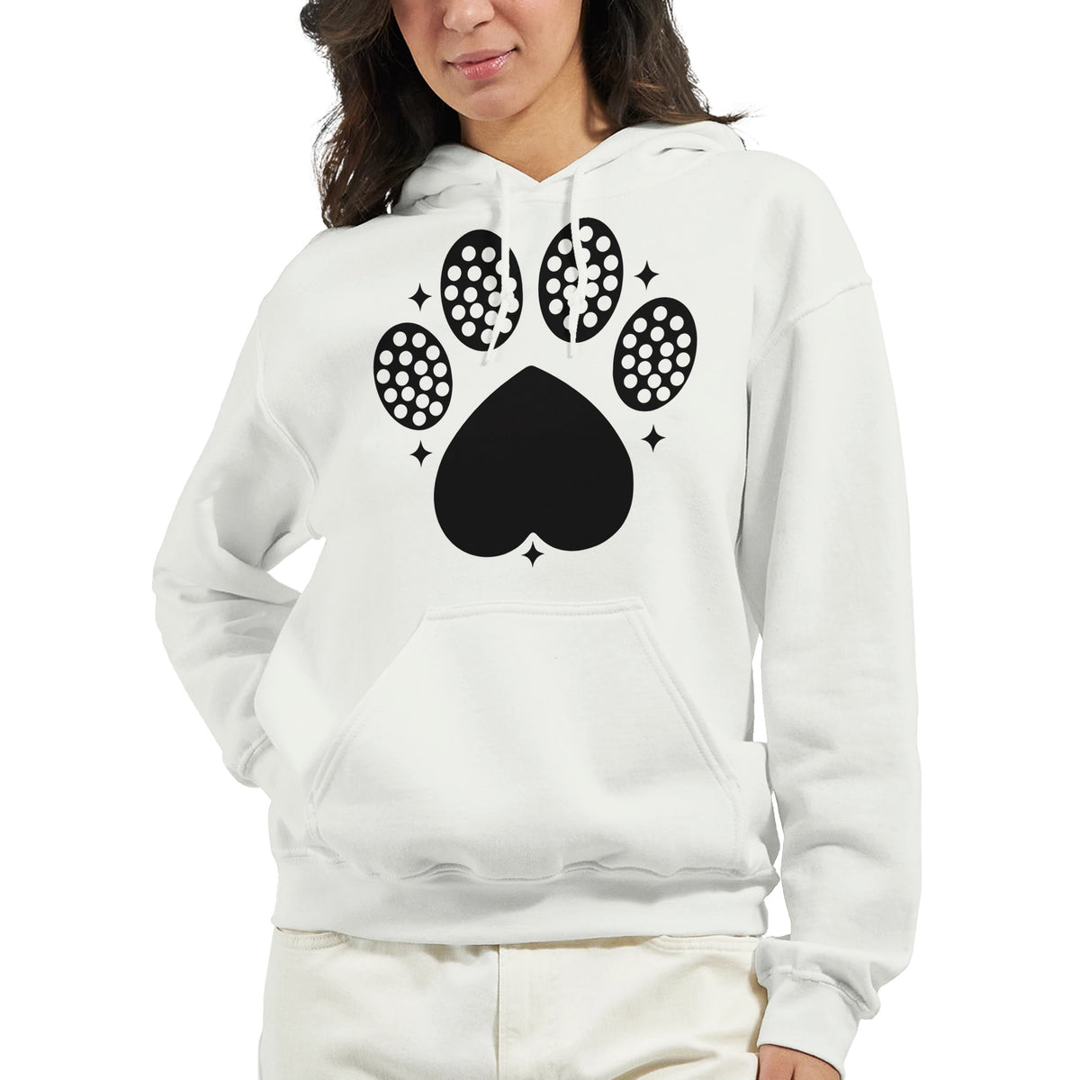 Tread Lightly - Dog Paw Print Hoodie for Animal Lovers - - Hoodies