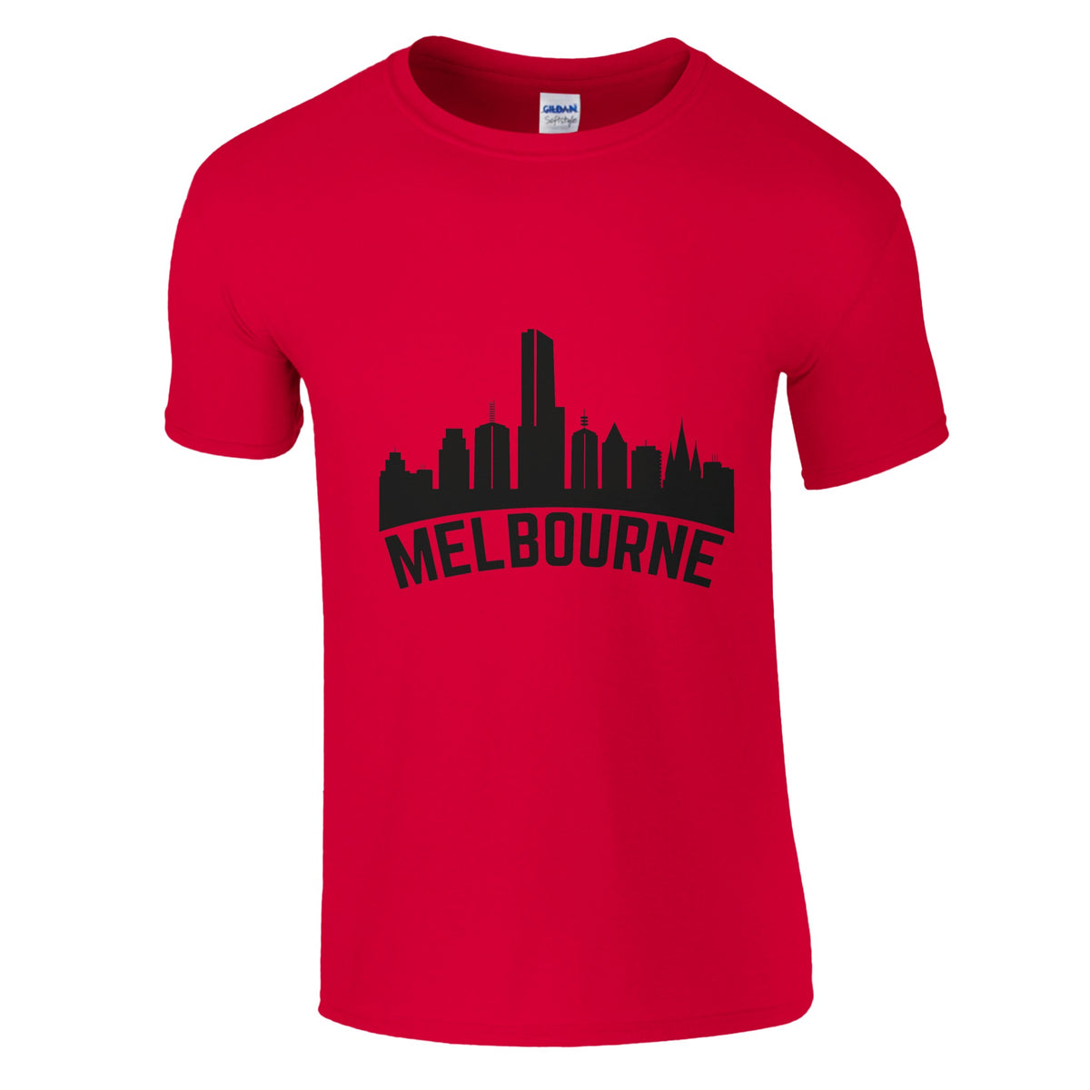 Melbourne in Black and White - Red - T-Shirts