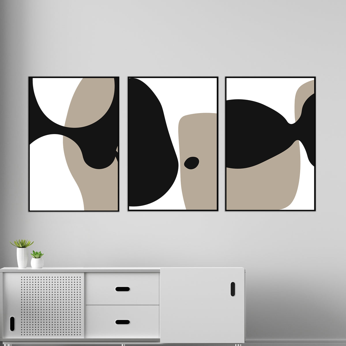 Abstract Silence in Earthy Tones - Metal Framed Poster - 24x36 - Metal Framed Posters