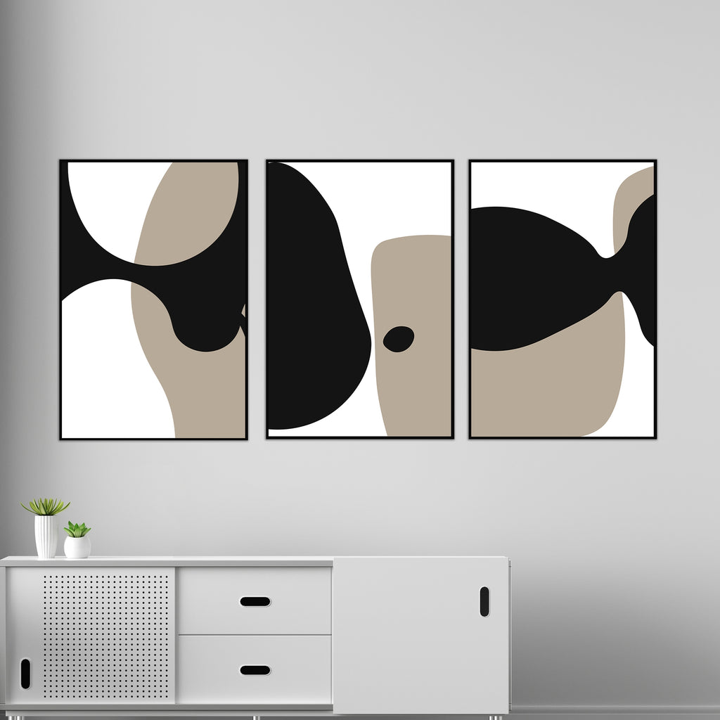 Abstract Silence in Earthy Tones - Metal Framed Poster - 24x36 - Metal Framed Posters