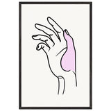 Gentle Expression - Hand Illustration in Premium Frame - - Wooden Framed Posters