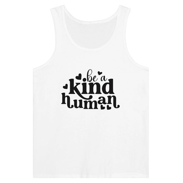 Embrace Empathy - Be a Kind Human - White - Tank Tops