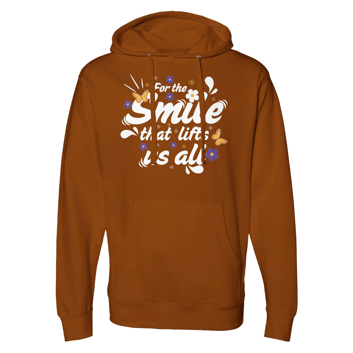 Butterflies & Blossoms - Celebrate Your Work Friend - saddle - Hoodies