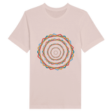 Vibrant Memories-Colorful Circles Tee - Soft Pink - Print Material