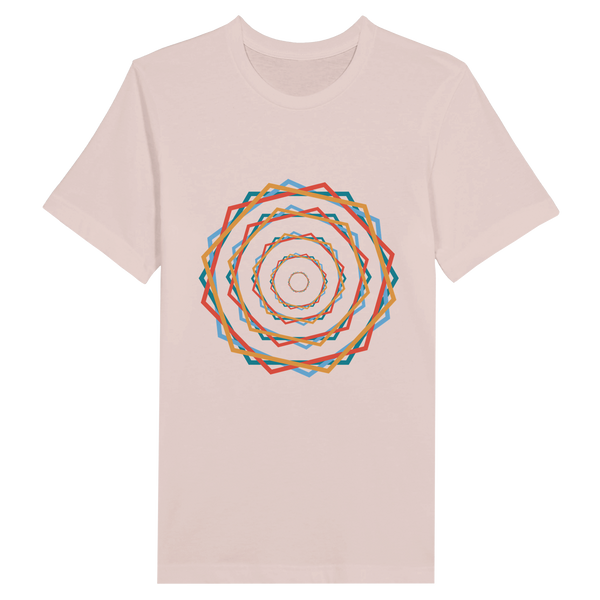 Vibrant Memories-Colorful Circles Tee - Soft Pink - Print Material