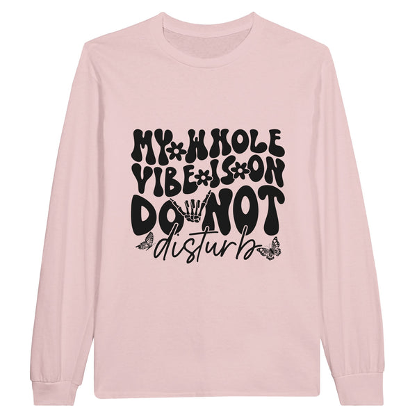 Vibing in Style - Disturbance-Free Attire - Light Pink - Sweatshirt