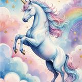 Whimsical Wonder - Unicorn and Rainbow - - Framed Posters