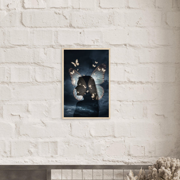 Metamorphosis - Butterfly Soul Framed Art Print - 40x60 cm 16x24″ Wood frame - Framed Posters