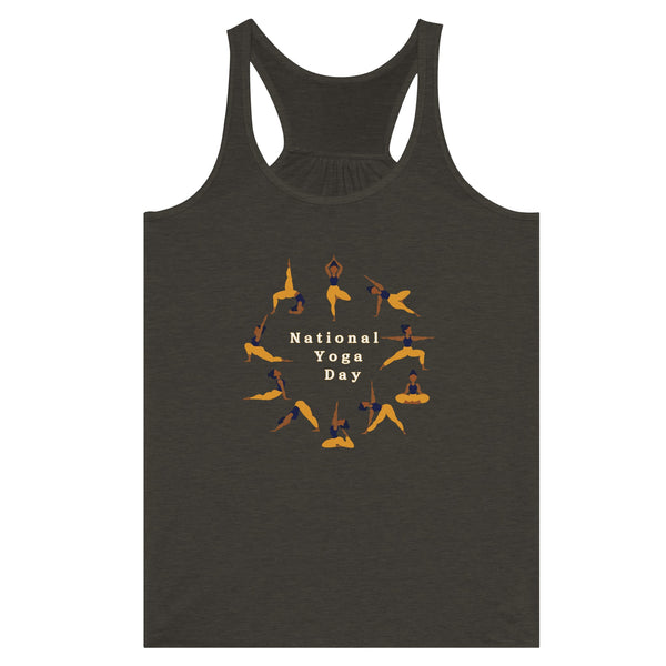 Mindful Movement - Yoga Day Tank - Black Heather - Print Material