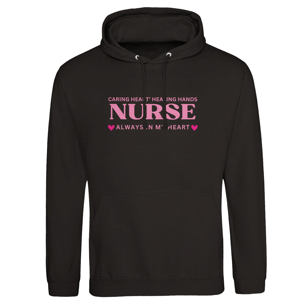 Heartfelt Tribute to Nurses – Always in Our Hearts - Deep Black - Hoodies