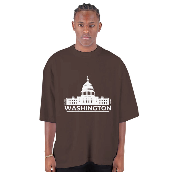 Capitol Elegance - Washington Pride Tee - mocha - T-shirts