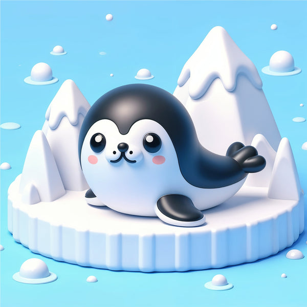 Snowy Seal & Penguin Fun - - Framed Posters