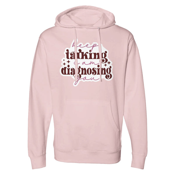 Empowerment in Every Word - Diagnostic Hoodie Edition - Light Pink - Hoodies