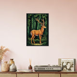Timeless Beauty - Deer in the Forest Framed Print - 40x60 cm 16x24″ Black frame - Framed Posters