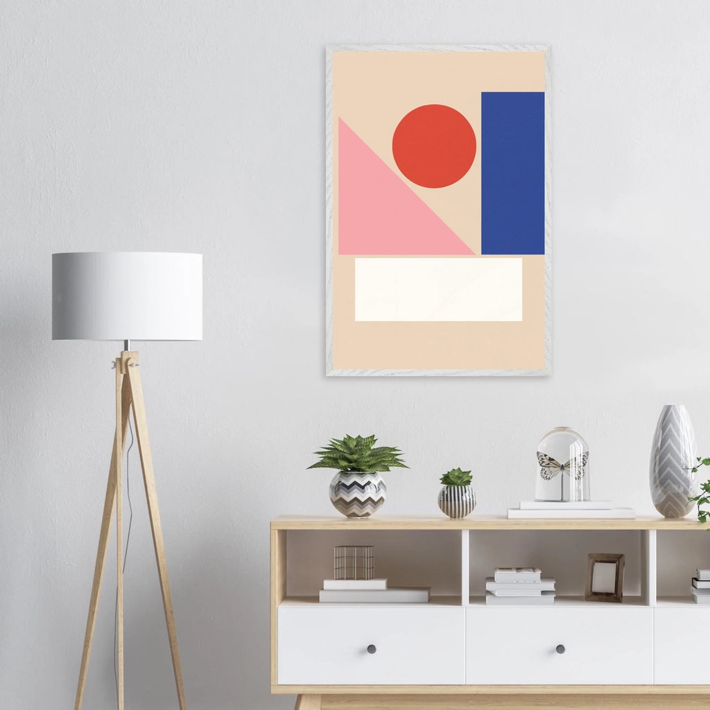 Geometric Harmony Wooden Framed Poster for Gifting - Default Title - Wooden Framed Posters