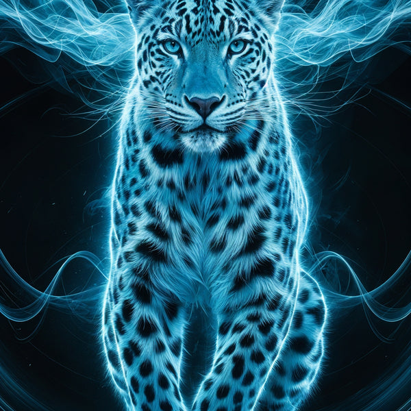 Ethereal Leopard - Mystical Glow - 16x24 - Framed Posters