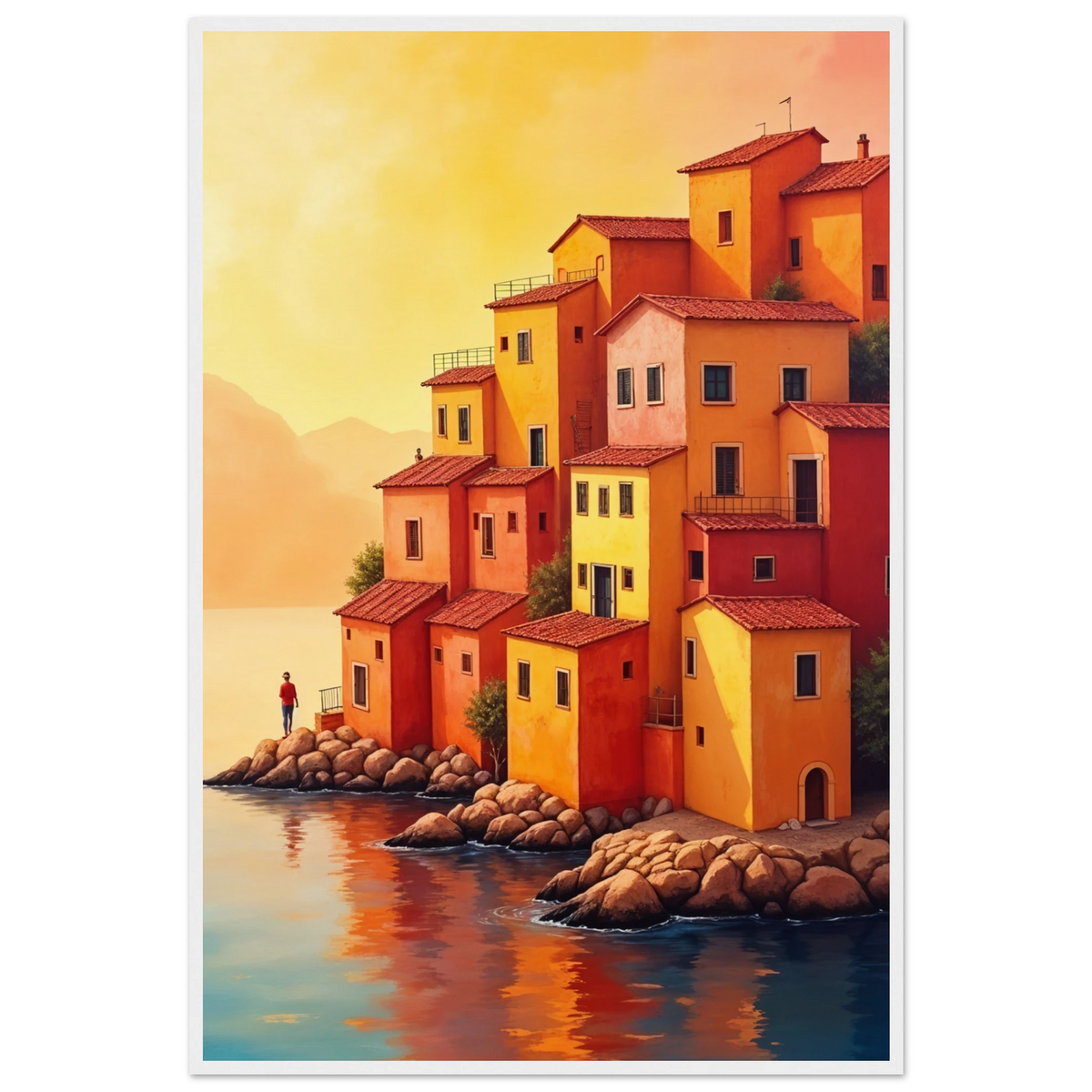 Coastal Calm – Framed Poster for Gifting - - Wooden Framed Posters