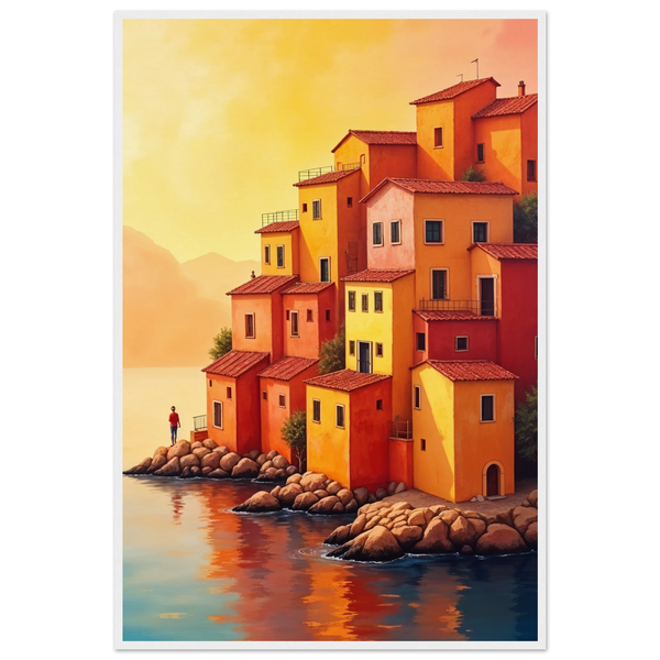 Coastal Calm – Framed Poster for Gifting - - Wooden Framed Posters