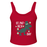 St. Pat-Rex Day - Roar into Festivities with Style - solid red blend - Print Material