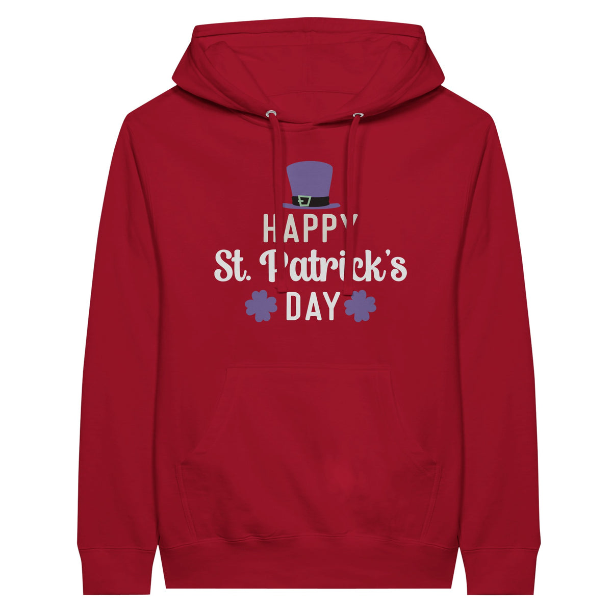 Celebrate in Style - Happy St. Patrick's Day - Premium Unisex Hoodie - Red - Unisex Hoodies