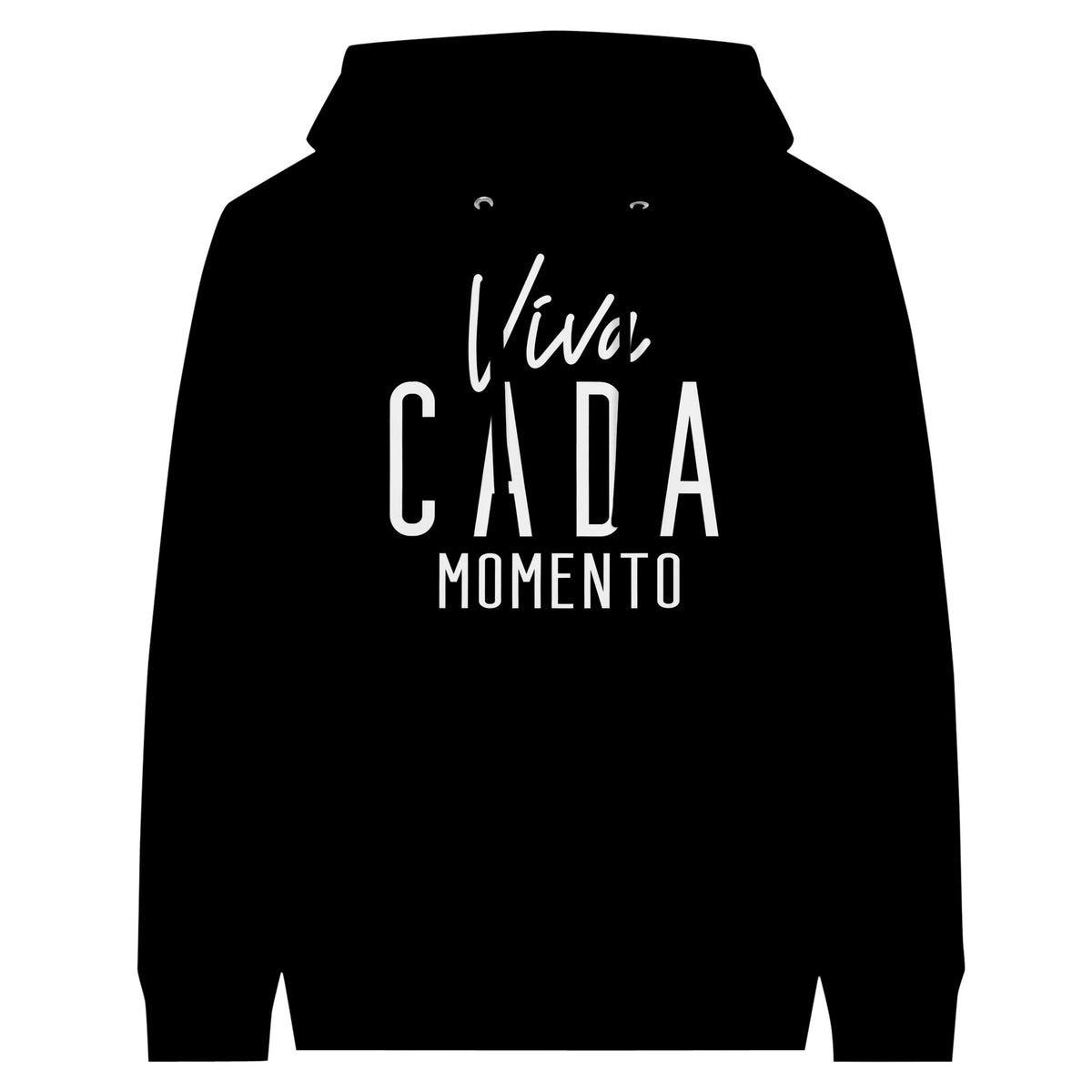 Viva Cada Momento - Embrace Every Moment with our Premium Hoodie - Black - Print Material