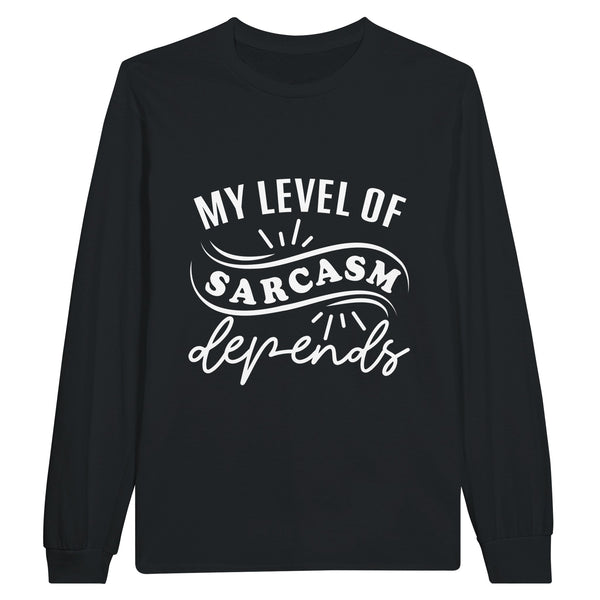 Sarcastic Statements - Longsleeve Cotton Comfort - Black - Sweatshirt