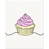 Sweet Elegance - Minimalist Cupcake Art - - Posters