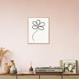 Simplicity in Bloom - Vintage-Inspired Floral Art - 40x50 cm 16x20″ Wood frame - Wooden Framed Posters