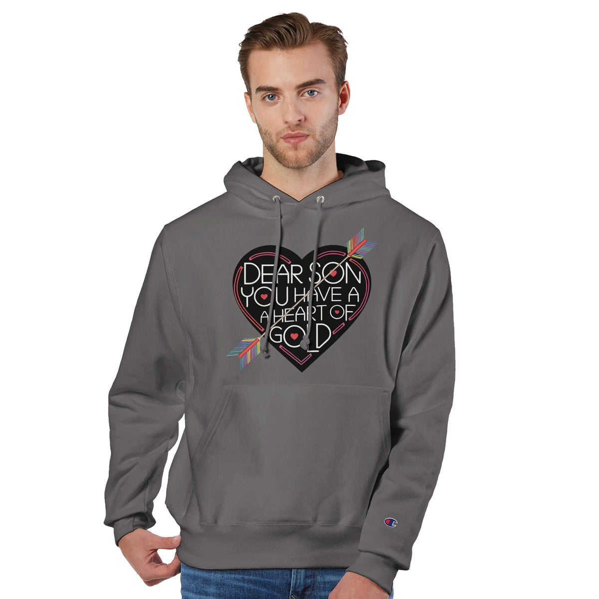 Heart of Gold - A Father’s Gift to His Son - stone gray - Hoodies