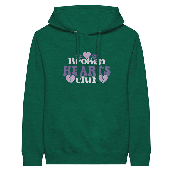 Broken Hearts Club Premium Unisex Pullover Hoodie - Heather Kelly - Pullover Hoodies