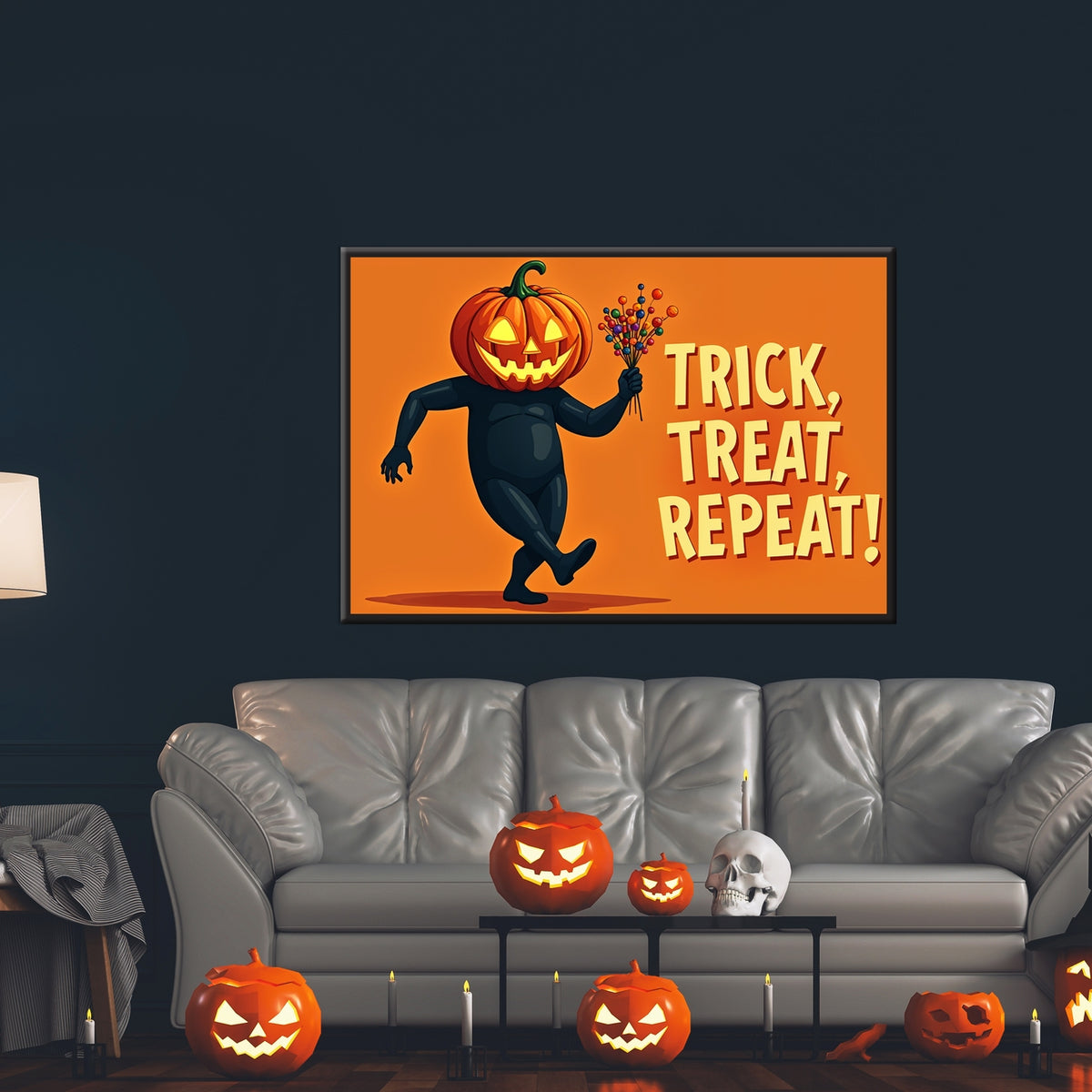 Pumpkin Pranks Aplenty - 24x36 - Framed Posters