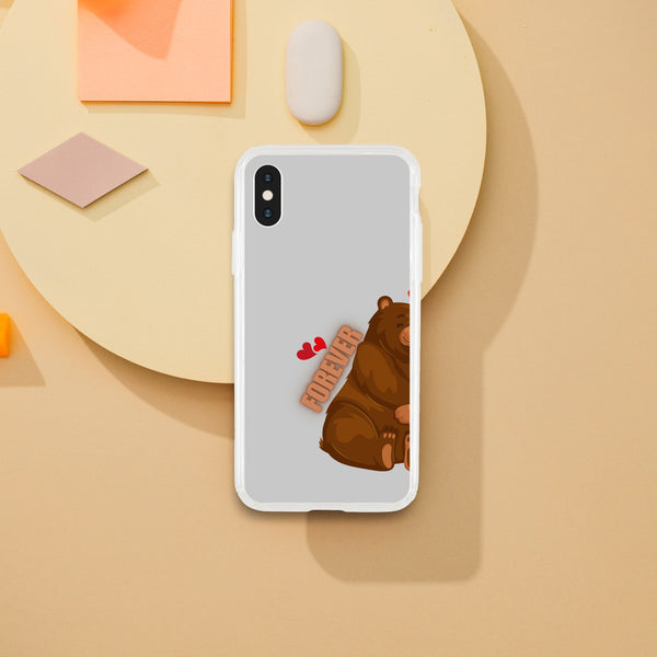 Bear Hugs Forever - Matching Couple Phone Cases - iPhone XS Male Teddy Bear - Tech Accessories