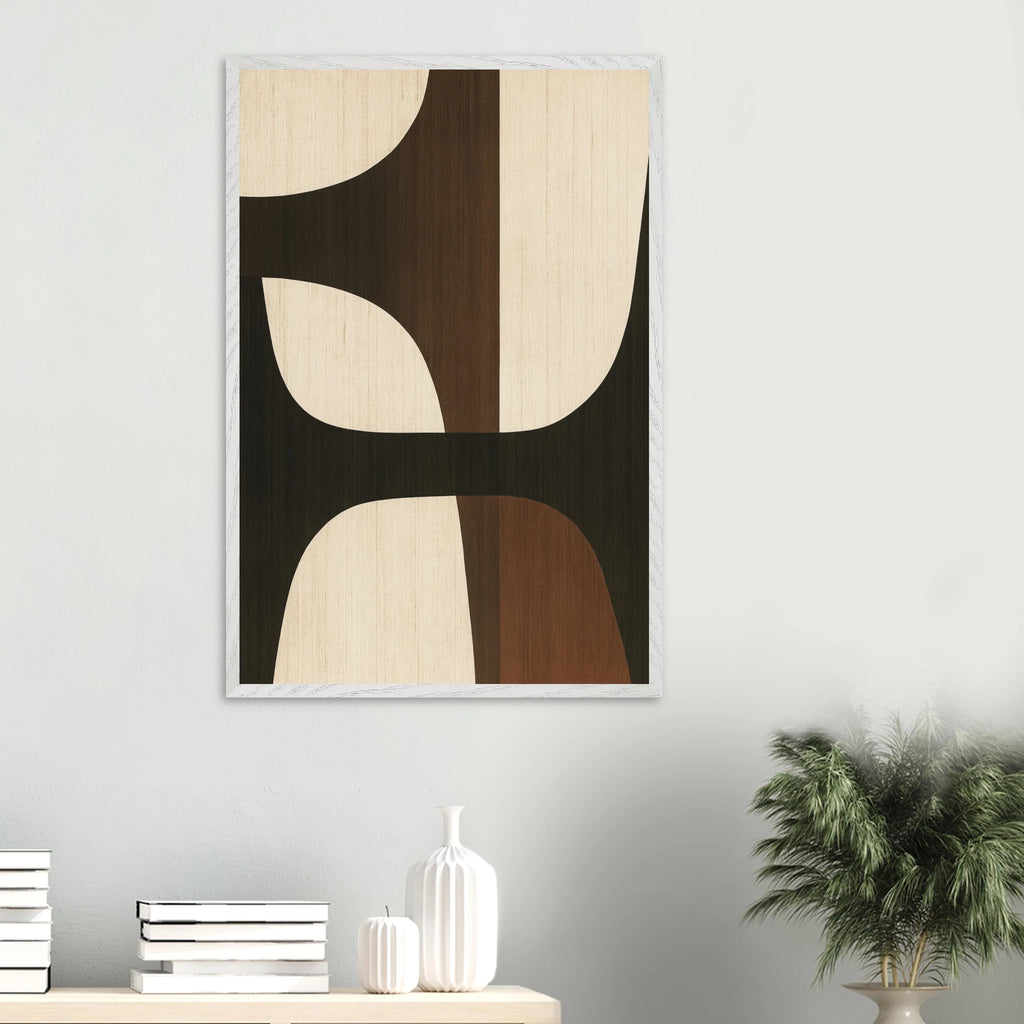 Timeless Abstract Wooden Framed Poster – A Perfect Gift - White frame - Wooden Framed Posters