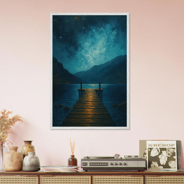 Whispers of the Night – Wooden Framed Poster Gift - - Wooden Framed Posters