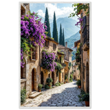 Gift a Window to Italy – Tuscan Bloom Wooden Poster - - Wooden Framed Posters