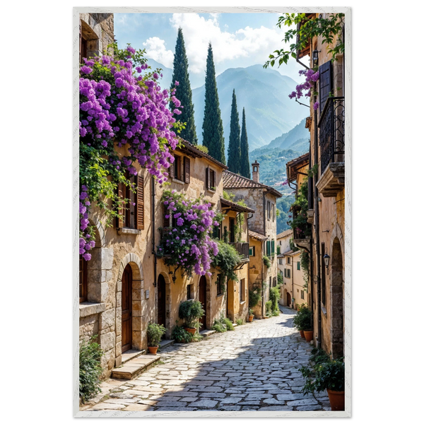 Gift a Window to Italy – Tuscan Bloom Wooden Poster - - Wooden Framed Posters