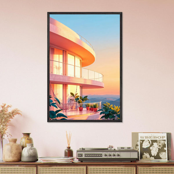 Golden Hour Escape – Framed Poster - Black frame - Wooden Framed Posters