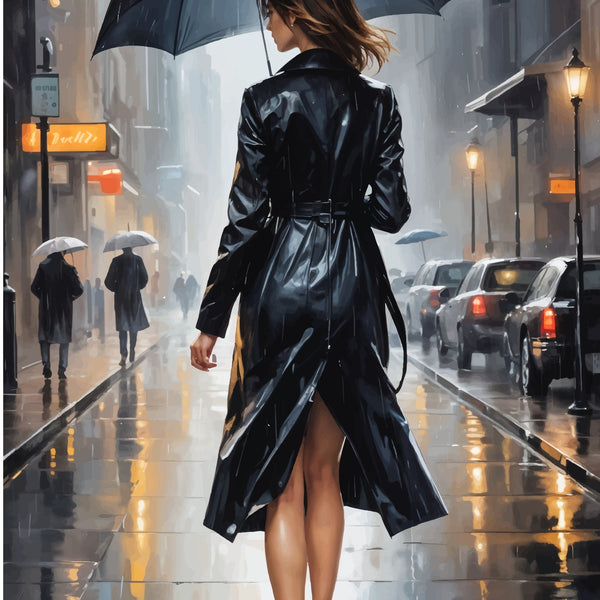 Umbrella in the Storm - - Framed Posters