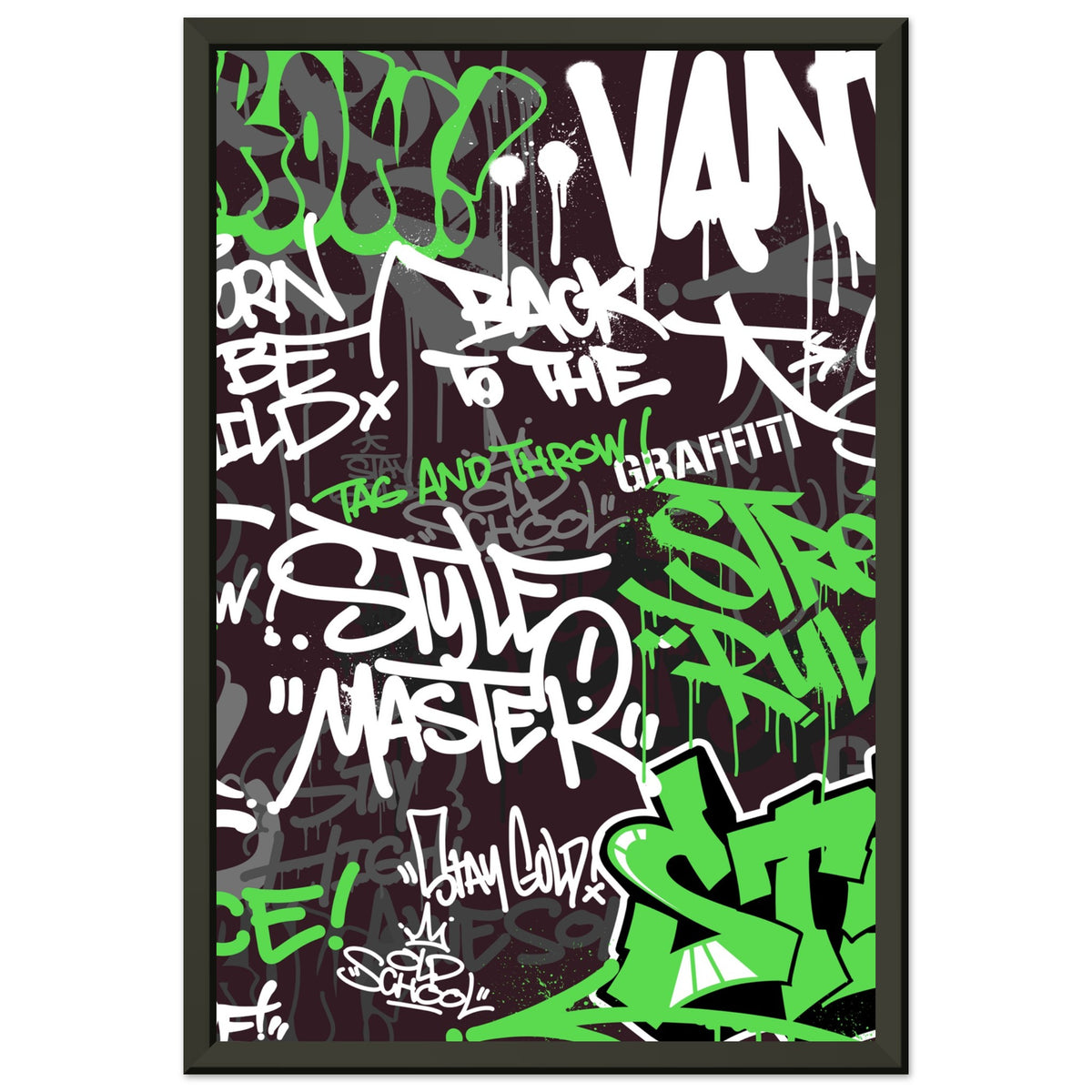 Urban Expression - Graffiti Art Masterpiece - 30x45 cm 12x18″ - Metal Framed Posters