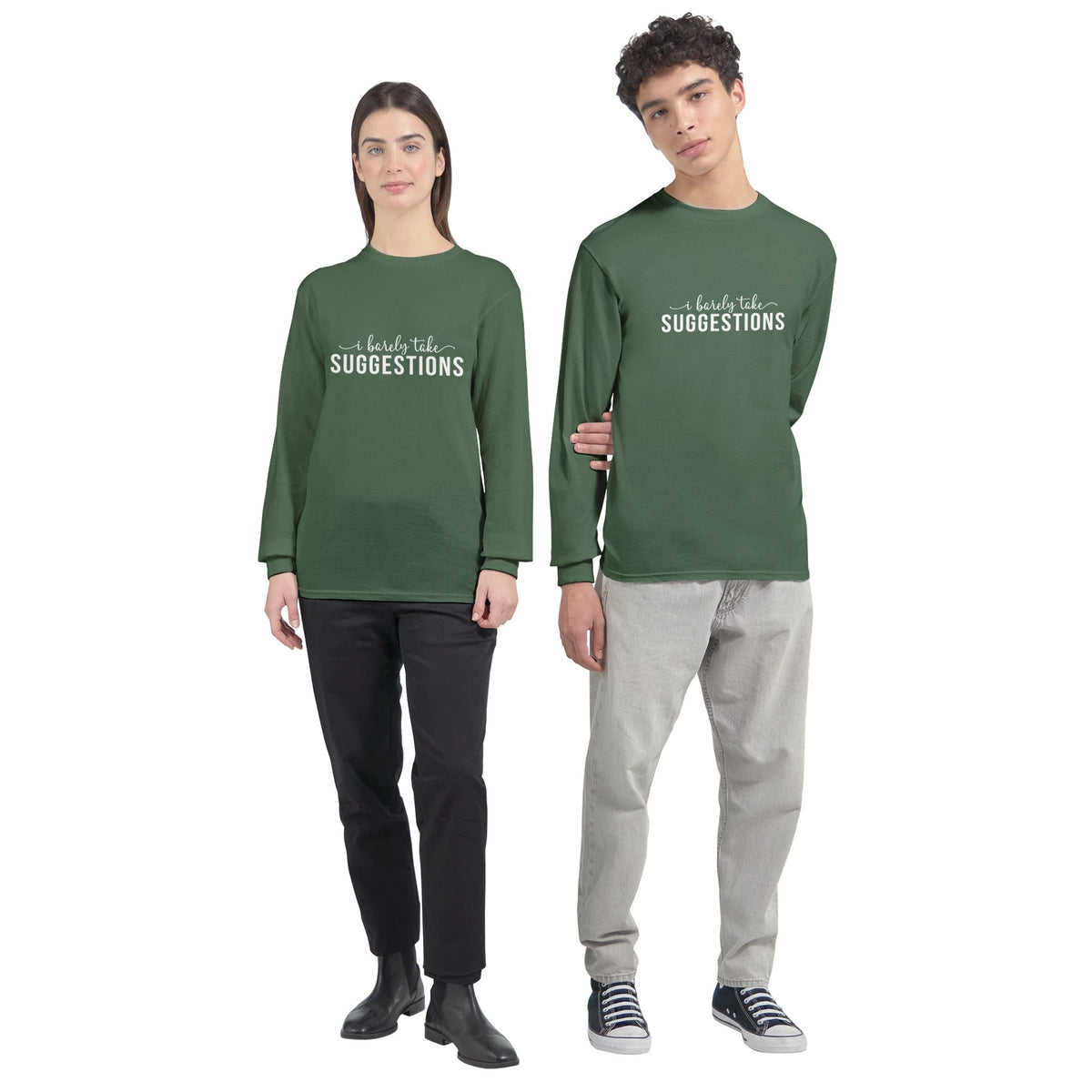 Assertive Statements - Wear Your Confidence - Military Green - Sweatshirts