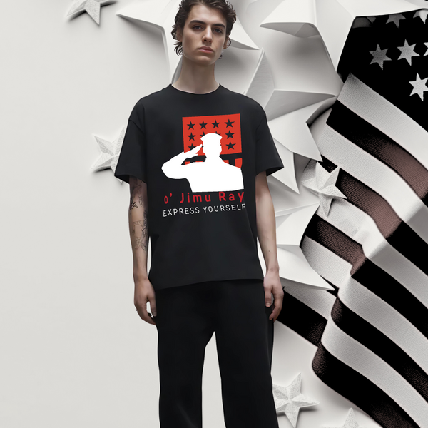 Honoured Salute Tee - o' Jimu Ray 4th July Special - - T-shirts